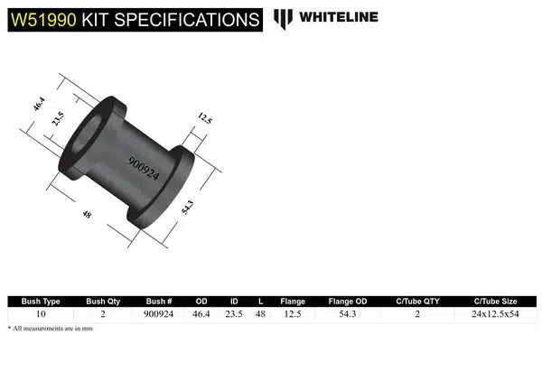 Whiteline Control Arm – Lower Bushing For BMW F20/F21 M140i